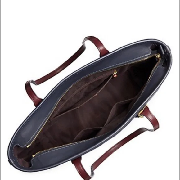 Coach Tote Bag - Navy Blue Canvas - Picture 2 of 4